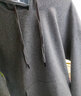 啄木鸟 连帽卫衣男春秋冬季宽松百搭加厚外套男纯色潮流长袖上衣服男装 深灰色 L （110-130斤） 实拍图