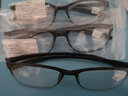 镜沁耐磨老花镜TR大框架舒适时尚轻便老花老光眼镜高清男女通用 【大框】黑色 100度合适51岁以下 实拍图