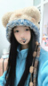 目丸韩版彩色绑带小熊帽子女耳朵可爱毛绒针织毛线帽保暖护耳雷锋帽女 卡其色 【帽檐颜色随机】 实拍图