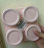 安扣宝宝辅食盒婴儿玻璃收纳储存碗餐盘小冷冻保鲜餐具 75ml*4（带托盘） 实拍图