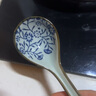 和风四季釉下彩厨具个性创意日式餐具手绘陶瓷勺调羹勺子小饭勺大汤勺汤匙 青花中号瓷勺(16*4.8cm)单个 实拍图