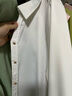FitonTon雪纺衬衫女春秋宽松长袖气质垂感衬衣V领显瘦衬衣 白色 XL 实拍图