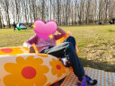 拜杰（BAIJIE） 充气沙发太阳花色户外气垫床便携懒人野营折叠躺椅网红充气垫 尖头款-太阳花 实拍图