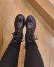 思加图冬季新款英伦风马丁靴弹力靴瘦瘦靴粗跟短靴女靴ERV03DD3 云米白（单里） 36 晒单实拍图