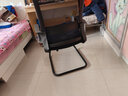 恩希仕电脑椅办公室椅子会议椅靠背弓形书桌家用简约舒适久坐人体工学椅 【加粗一体成型】弓形款黑框黑网 固定扶手 钢制脚 实拍图