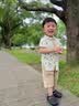 G.duck小黄鸭童装男童套装夏季薄款儿童衣服帅气小童宝宝夏装衬衫两件套 衬衫领带满印熊卡其色 80 建议6-9个月16-20斤 实拍图