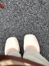 卓诗尼玛丽珍鞋高跟鞋女2024年春新款珍珠小皮鞋子夏浅口法式粗跟单鞋女 米白色 36 晒单实拍图