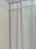 韩娜（Hanna）浴帘布卫生间洗澡浴帘保暖免打孔套装防水帘隔断帘窗帘门帘挂帘 纯白（超强防水防霉不透） 单帘200宽*240高+挂环（不含杆） 实拍图