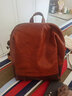 KOFTA轻奢品牌 电脑包女双肩防震新款时尚通勤简约真皮背包生日礼物 棕色大号14寸 可放入14寸电脑 实拍图