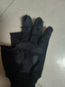 罗维利特 男女士麂皮绒手套骑车秋冬季棉保暖摩托车开车学生写字 黑色漏二指 均码 实拍图