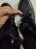 蜘蛛王牛皮男靴冬季保暖加绒羊毛马丁靴英伦风工装皮靴 黑色（羊毛） 37 实拍图
