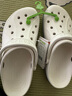 卡骆驰（crocs）洞洞鞋男鞋女鞋 25夏季新款运动鞋平底沙滩鞋透气情侣凉鞋拖鞋子 贝雅卡骆班-白色 41-42 (260mm) 实拍图