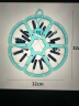 茶花衣架子晾衣夹圆形晾衣架 晒袜子架内衣架(24夹子)挂架 1只装 实拍图