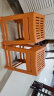茶花 塑料凳子家用椅子条纹高方凳子板凳46.6cm 橙色 4只装 晒单实拍图
