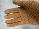 【发热保暖】手套触屏加绒加厚学生情侣男女提花保暖手套 针织触屏手套【黄色1双】 实拍图