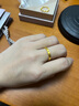 六福珠宝圣诞礼物足金爱心小方戒黄金戒指闭口戒单只送礼计价 L07TBGR0006 9号-3.78克(含工费181元) 实拍图