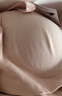 嫚熙（EMXEE）哺乳内衣孕妇文胸喂奶前开扣聚拢有型怀孕期胸罩 【藕荷色】经典聚拢款聚拢防下垂 M 实拍图