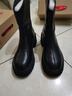 大东时装靴女鞋2025冬季新款时尚休闲后拉链粗跟高跟圆头D0145 黑色 38 实拍图