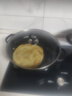 铁仕达（Telssida）双耳铸铁平底锅加厚生铁锅烙饼锅不粘无涂层煎锅水煎包锅老式饼铛 33cm(玻璃盖) 实拍图