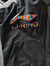 李宁（LI-NING） 卫衣男春秋季潮流休闲情侣套头连帽薄绒针织冬装运动加厚外套 标准黑-彩标【薄绒款】 M 实拍图