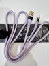 ROCK苹果充电线USB转type-c数据线6A快充车载iPhone17/16/15ProMax平板笔记本华为荣耀小米紫 实拍图