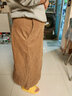 马登女装 灯芯绒复古半身裙秋季新款纯棉洗水铅笔裙高腰直筒裙子 米卡棕 附赠腰带马登工装 L 实拍图