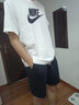 耐克（NIKE） 男装运动夏季新款运动服时尚LOGOT恤休闲半袖宽松短袖短裤套装 单件/白T恤 2XL 实拍图