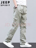 JEEP SPIRIT吉普工装裤男春夏季休闲裤子男士新复古回潮直筒裤 浅灰 4XL 实拍图