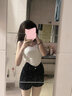 妙奕嘉牛仔短裤女外穿夏季超短裤黑色高腰热裤a字短裤露臀紧身辣妹性感 牛仔短裤【XL】黑色 实拍图
