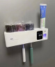 居密码牙刷置物架消毒烘干器智能消毒器卫生间免打孔牙杯牙膏电动牙刷架 紫外线杀菌(免插电消毒+烘干)黑 晒单实拍图