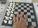 友邦（UB） 国际象棋黑白色磁性可折叠便携培训教学用棋 3810B-C(中号) 实拍图