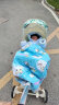 童泰婴儿连体衣秋冬季加厚宝宝水晶绒夹棉外出服 蓝色 80cm 实拍图