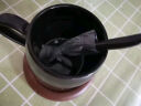 无泥（WUNI） 欧式轻奢黑色马克杯带盖勺哑光咖啡杯配底座创意简约大容量咖厅 黑色星睛杯带勺（配盖） 实拍图
