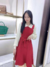 唐菓蜜针织连衣裙女2025秋冬新款女装韩版时尚百搭收腰显瘦新年红色裙子 红色 M 实拍图