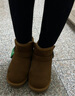 森馬（Senma）时尚休闲搭扣棉鞋套脚加绒保暖雪地靴女727420813 驼色 36码 实拍图
