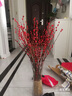 开时果 银柳鲜枝干花年宵花卉 红色真花福桶银柳水培植物室内装饰鲜花 【80cm】银柳40枝（喜庆红） 实拍图