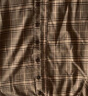 COCOBELLA复古色织条纹长袖衬衫女休闲对格工艺格子衬衣SR96 卡其格 S 实拍图