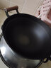 典匠 加深大铁锅铸铁家用炒锅无涂层生铁锅圆底双耳炒菜锅具 深炒可视盖+蒸片 34cm 实拍图