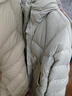 艾莱依羽绒服女长款加厚简约通勤连帽保暖冬外套 浅抹绿S 实拍图