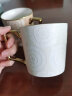 松发瓷器陶瓷杯子家用办公室咖啡杯水杯女生大容量情侣马克杯 白色 实拍图