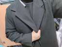 棉致森马集团风衣外套春秋季风衣男中长款韩版大衣呢加厚保暖外套 黑色长款 3XL（160-180斤） 实拍图