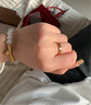 中国黄金（CHINA GOLD）黄金戒指光面钻纹硬金素圈戒指情侣对戒金戒指生日礼物女 14圈号/约1.53g 实拍图
