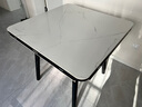 双劲方桌可变圆桌餐桌岩板伸缩方圆两用可方可圆饭桌折叠正方形功能桌 80桌展开110+4椅 实拍图