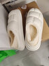 华美健步防水踩屎感按摩居家情侣棉拖鞋轻简保暖舒适秋冬季室内加绒软底棉鞋HM2380A白色40-41码 实拍图