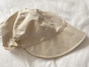 华臣羊帽子女渔夫帽子遮脸春夏季紫外线遮阳帽防晒鸭舌帽显脸小 米白色 可调节 实拍图