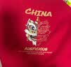真维斯男童加绒卫衣秋冬款童装儿童红色打底衫百搭冬装中国风保暖上衣 红 J双面狮 130 实拍图