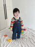 幼歌（YOUGE）婴幼儿秋季童趣卡通牛仔背带裤宽松柔软细腻不掉色裤子 牛仔蓝(66-90裆开扣) 80 cm 实拍图