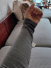 珍碧斯保暖袖套女男秋冬季长款手臂套加厚加绒高弹空调房防寒护胳膊手套 深灰色（直筒款） 实拍图