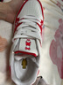 暴力熊（VIOLENTBEAR）男鞋冬季新款透气低帮板鞋休闲运动鞋子潮鞋百搭女鞋情侣鞋轻奢潮 白红色 40 实拍图