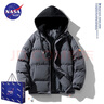 NASA BASE官方潮牌棉衣男女款秋冬季加厚羽绒棉面包服日系假两件连帽外套男 8088-卡其色 XL（建议130-150斤） 实拍图